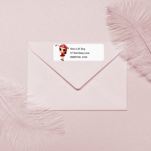 Little Miss Ladybug Return Address Labels