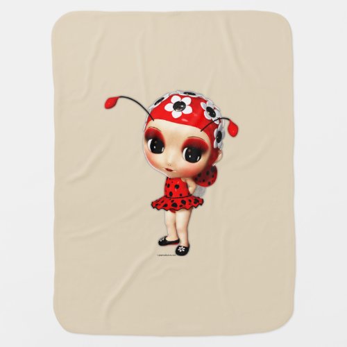 Little Miss Ladybug Stroller Blanket