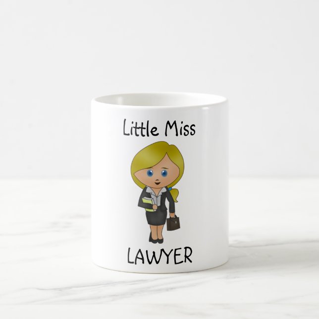 Little Miss Lawyer - Blonde, Blue Eyes Coffee Mug (Center)