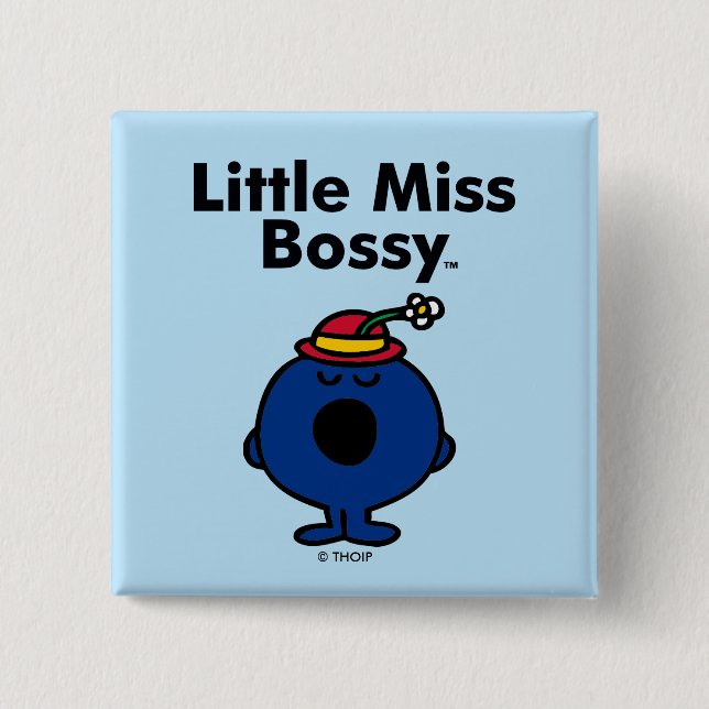 Little Miss | Little Miss Bossy is So Bossy Button (Front)