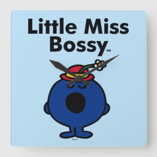 Little Miss Little Miss Bossy is So Bossy Square Wall Clock