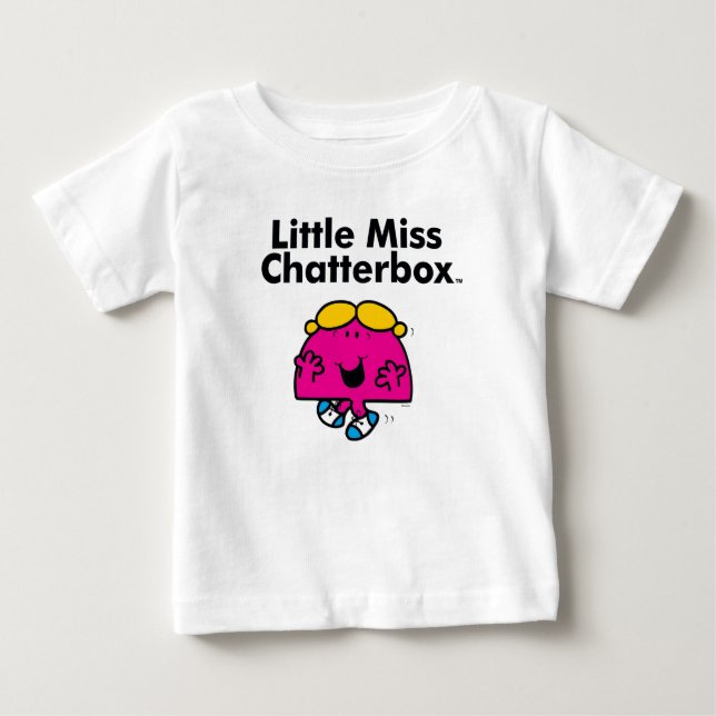 Little Miss | Little Miss Chatterbox is So Chatty Baby T-Shirt (Front)