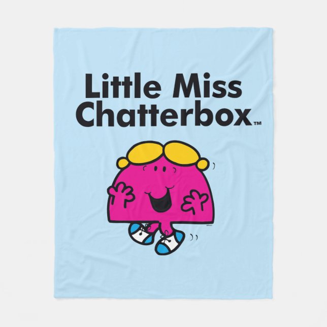 Little Miss | Little Miss Chatterbox is So Chatty Fleece Blanket (Front)