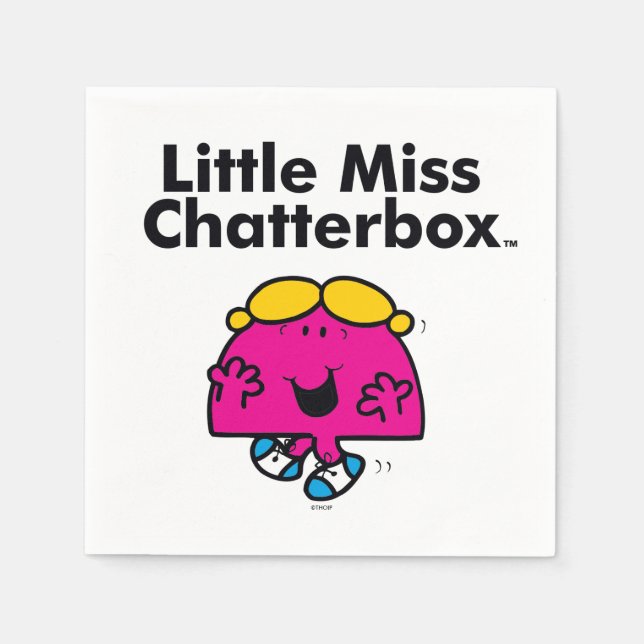 Little Miss | Little Miss Chatterbox is So Chatty Paper Napkins (Front)