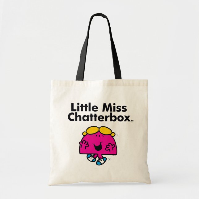 Little Miss | Little Miss Chatterbox is So Chatty Tote Bag (Front)