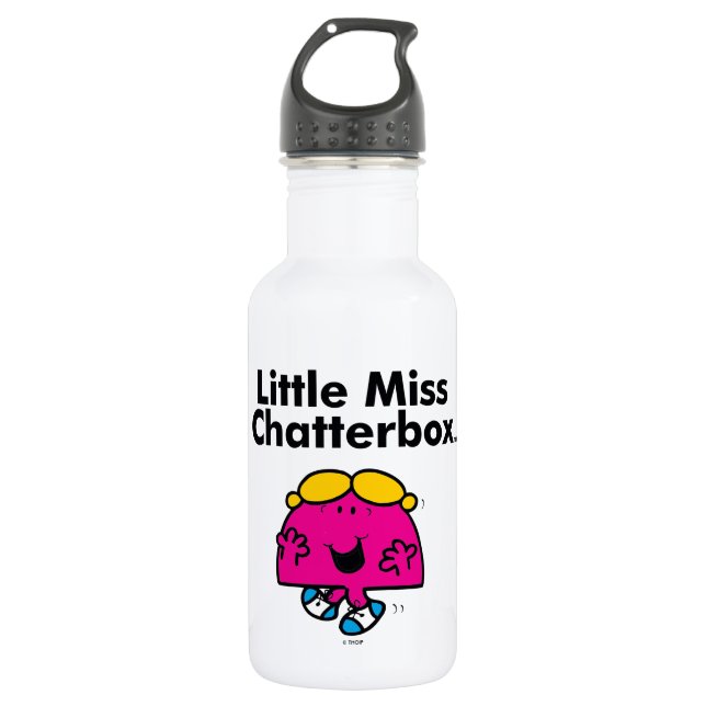 Little Miss | Little Miss Chatterbox is So Chatty Water Bottle (Front)