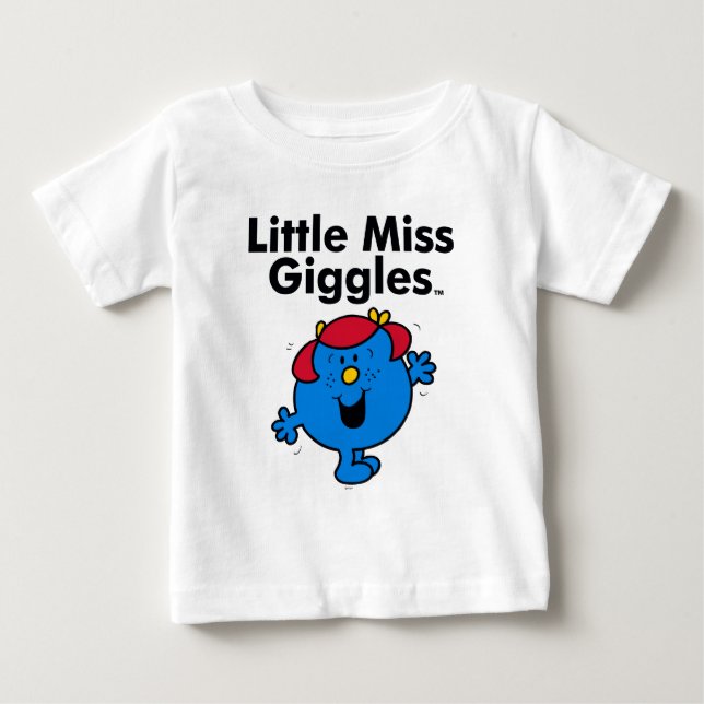 Little Miss | Little Miss Giggles Likes To Laugh Baby T-Shirt (Front)