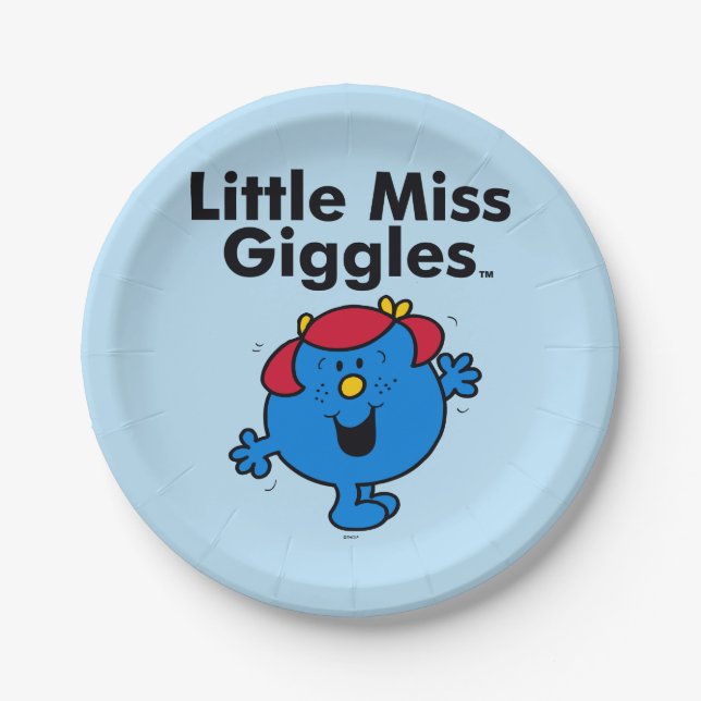Little Miss | Little Miss Giggles Likes To Laugh Paper Plates (Front)