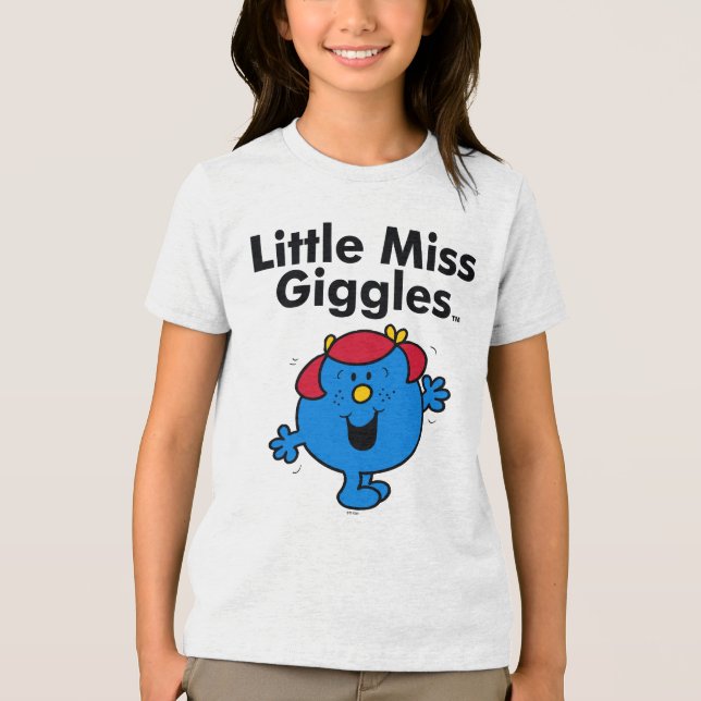 Little Miss | Little Miss Giggles Likes To Laugh Tri-Blend Shirt (Front)
