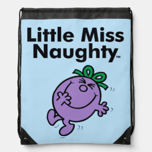 Little Miss   Little Miss Naughty is So Naughty Drawstring Bag