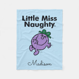 Little Miss   Little Miss Naughty is So Naughty Fleece Blanket