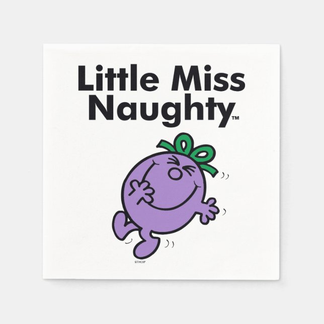 Little Miss | Little Miss Naughty is So Naughty Paper Napkins (Front)