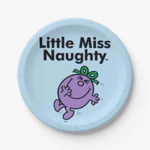 Little Miss   Little Miss Naughty is So Naughty Paper Plates