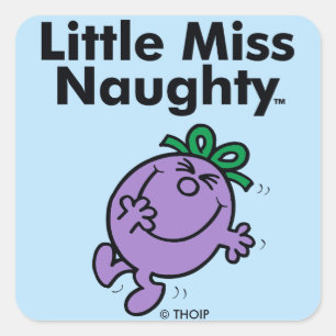 Little Miss Little Miss Naughty is So Naughty Square Sticker