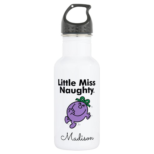 Little Miss | Little Miss Naughty is So Naughty Water Bottle (Front)