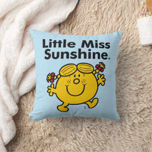 Little Miss   Little Miss Sunshine is a Ray of Sun Throw Pillow