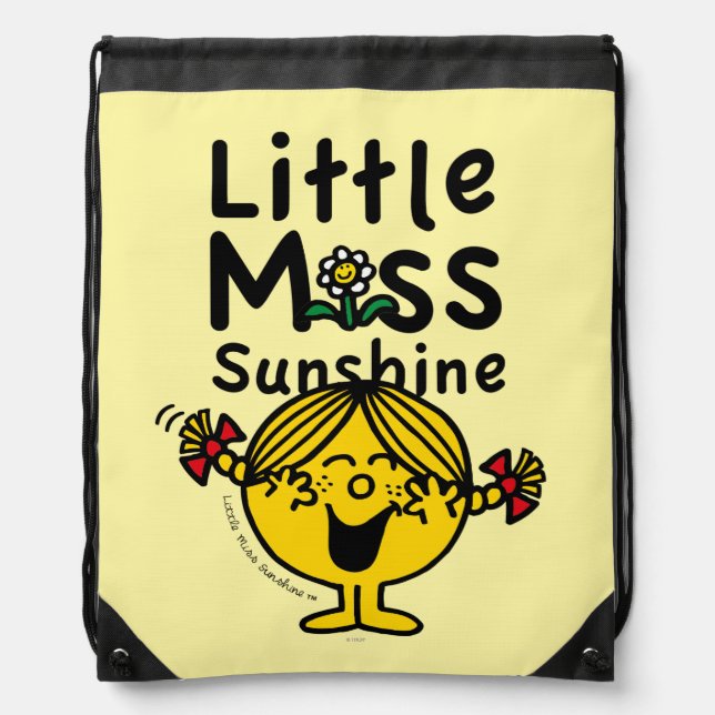 Little Miss | Little Miss Sunshine Laughs Drawstring Bag (Front)
