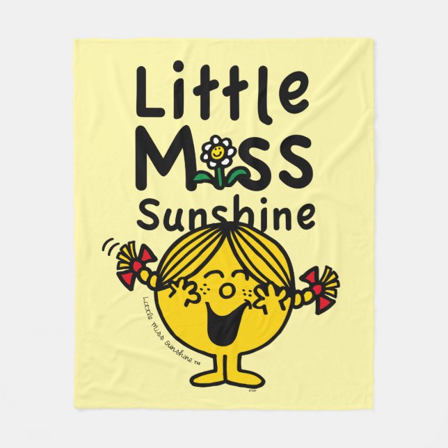 Little Miss | Little Miss Sunshine Laughs Fleece Blanket (Front)