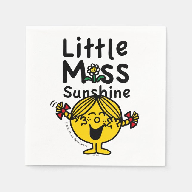 Little Miss | Little Miss Sunshine Laughs Napkins (Front)