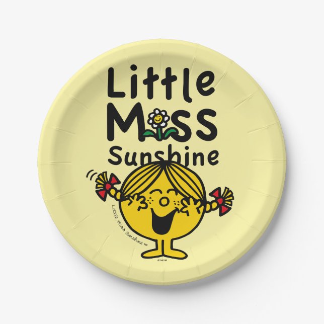 Little Miss | Little Miss Sunshine Laughs Paper Plates (Front)