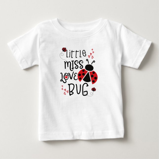 Little Miss love bug Baby T-Shirt (Front)