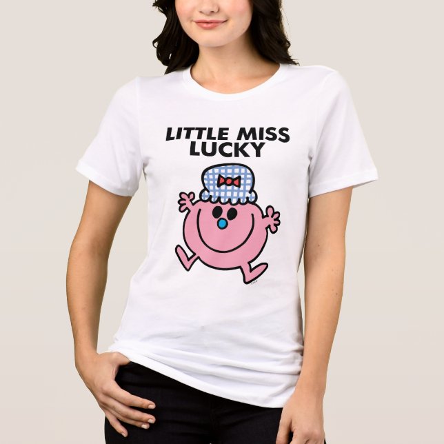 Little Miss Lucky | Black Lettering Tri-Blend Shirt (Front)