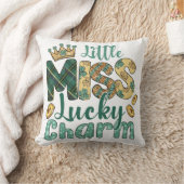 Little Miss Lucky Charm Throw Pillow (Blanket)