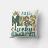 Little Miss Lucky Charm Throw Pillow (Back)
