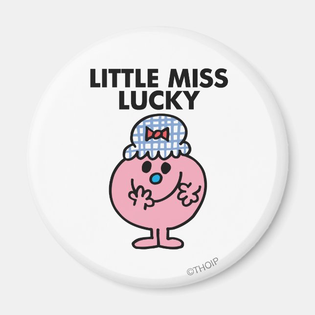 Little Miss Lucky Hiding Her Mouth Magnet (Front)