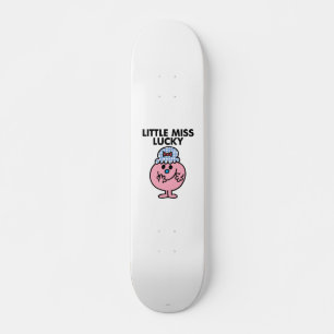 Little Miss Lucky Hiding Her Mouth Skateboard