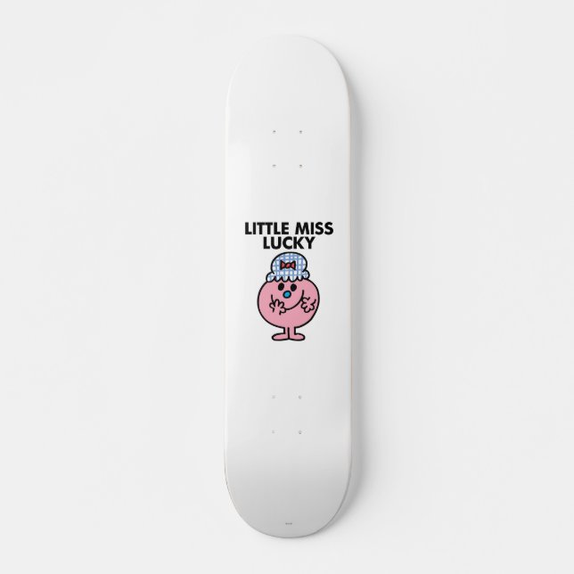 Little Miss Lucky Hiding Her Mouth Skateboard (Front)