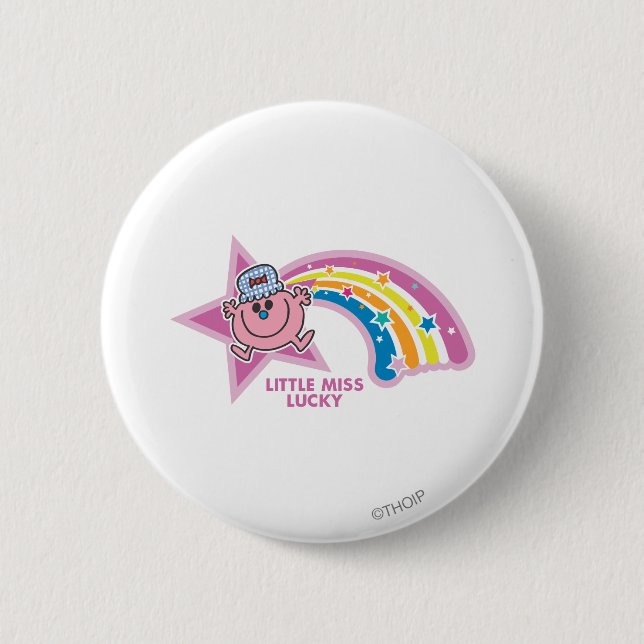Little Miss Lucky | Rainbow Button (Front)