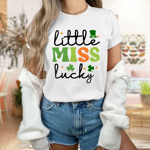 Little Miss Lucky Shirt St Patricks Day T_Shirt