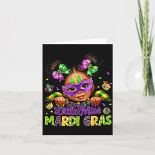 Little Miss Mardi Gras Carnival New Orleans Fleur Card