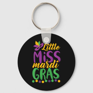 Little Miss Mardi Gras Funny Mardi Gras 2020 Keychain