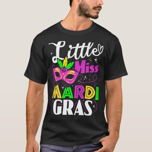 Little Miss Mardi Gras Funny T_Shirt