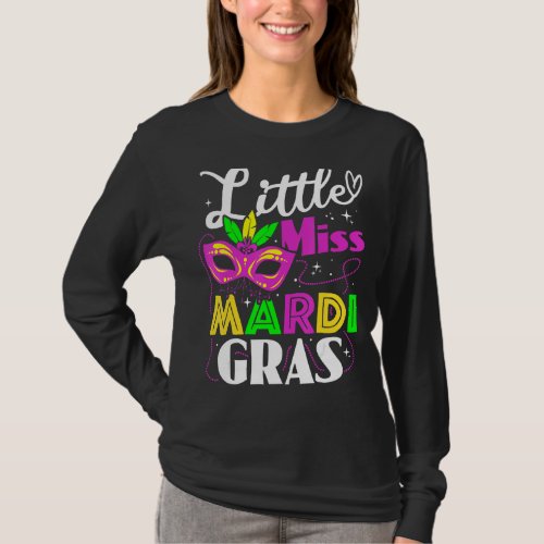 Little Miss Mardi Gras Funny T_Shirt