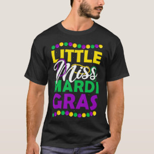 Little Miss Mardi Gras Kids Carnival Apparel  T-Shirt