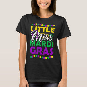 Little Miss Mardi Gras Kids Carnival Apparel  T-Shirt