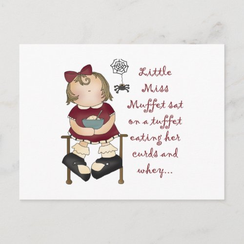 Little Miss Muffet Postcard