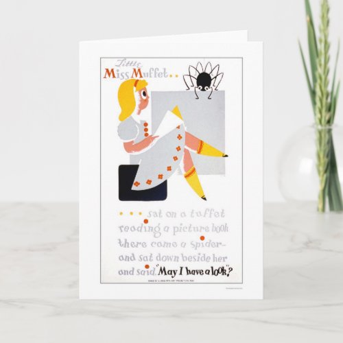 Little Miss Muffet Reads 1940 WPA