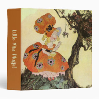 Little Miss Muffet & Spider, Vintage Mother Goose 3 Ring Binder