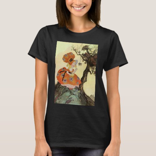 Little Miss Muffet  Spider Vintage Mother Goose T_Shirt