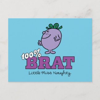 Little Miss Naughty 100% Brat Postcard