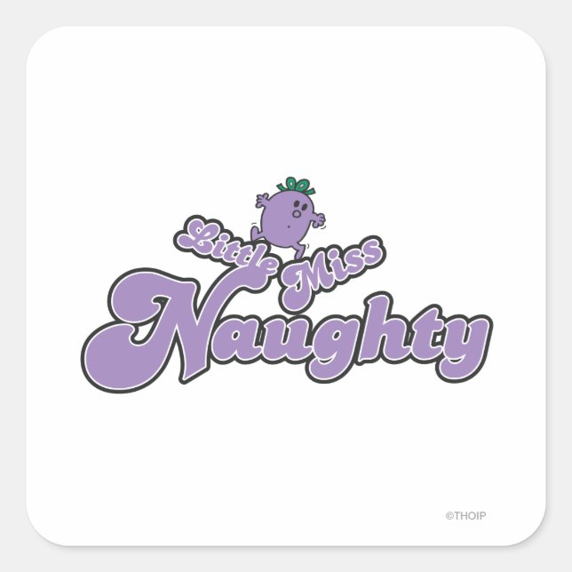 Little Miss Naughty Balancing Act Square Sticker (Front)