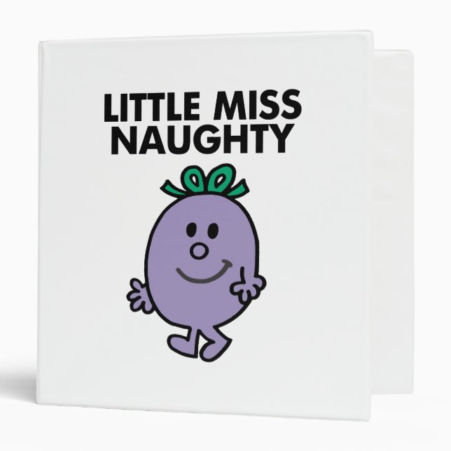 Little Miss Naughty | Black Lettering Binder (Front/Inside)