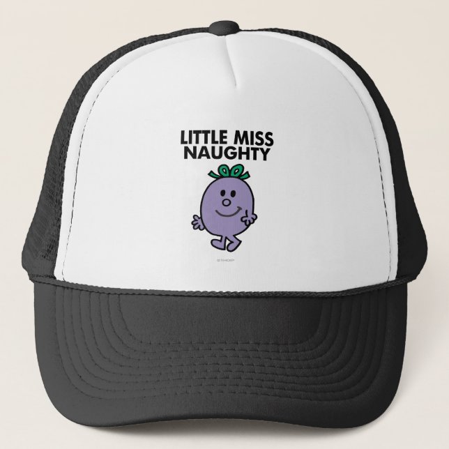 Little Miss Naughty | Black Lettering Trucker Hat (Front)