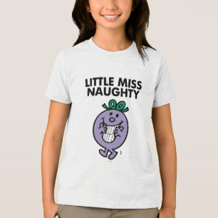 Little Miss Naughty Huge Smile Tri-Blend Shirt