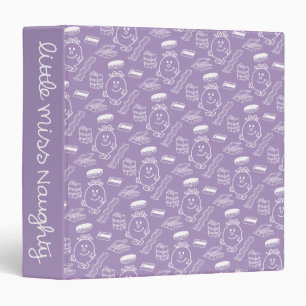 Little Miss Naughty Purple Print 3 Ring Binder