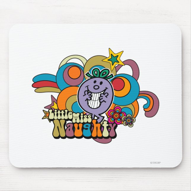 Little Miss Naughty Rainbow Mouse Pad (Front)